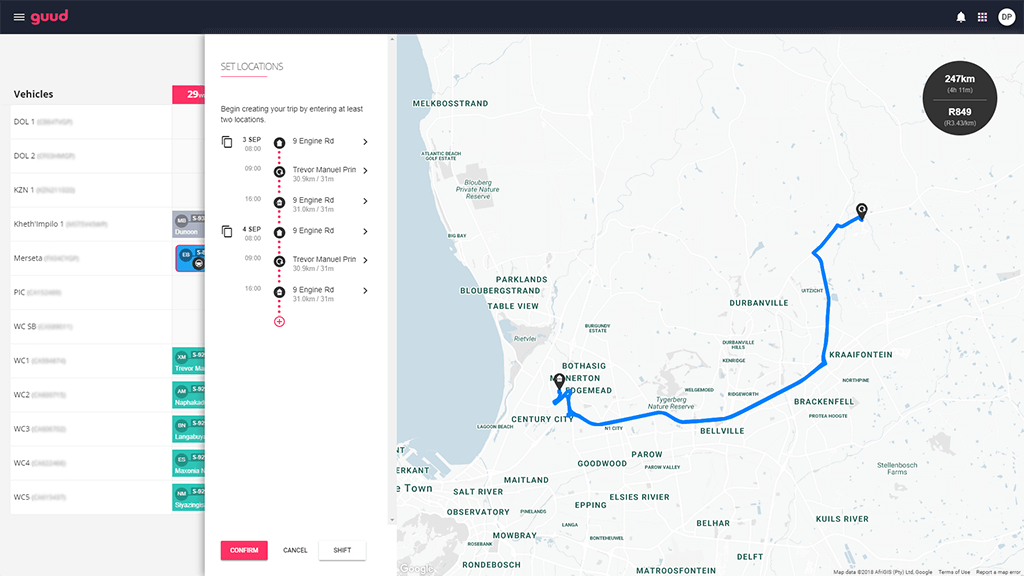 guud route planning screenshot