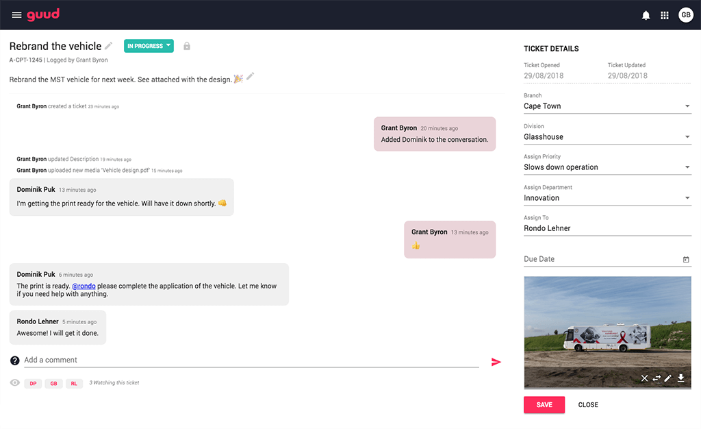guud collaboration tool screenshot